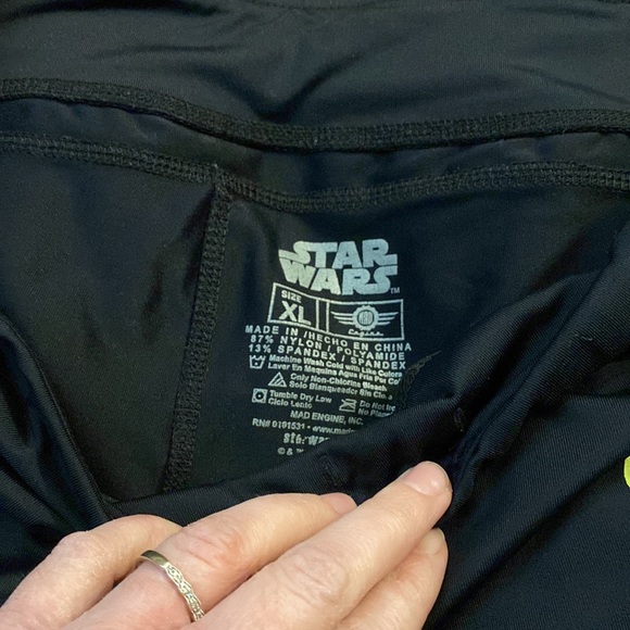 Matching Darth Vader leggings (size XL) and neon 3/4 zip long sleeve (size L). - Picture 7 of 7